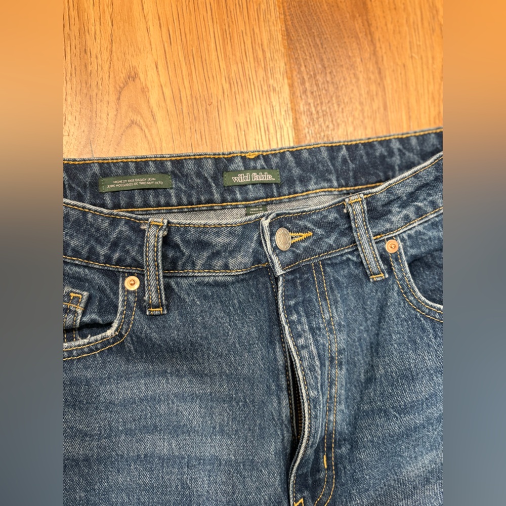 Wild Fable Blue Distressed Flare Jeans - Picture 2 of 4